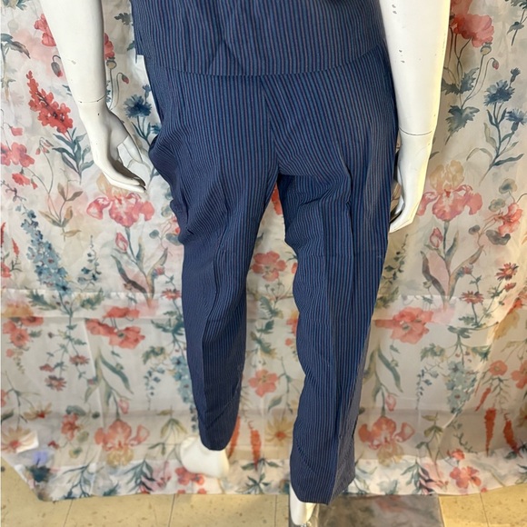 Vintage Lizsport Blue Relaxed Fit V-Neck Pantsuit - Picture 8 of 16